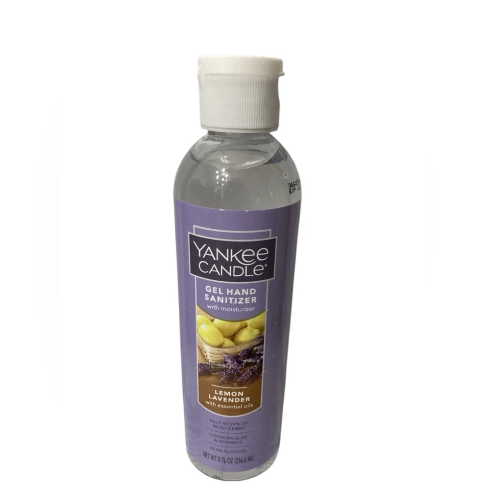 Yankee Candle Lemon Lavender Gel Hand Sanitizer w/Essential Oils 8 Oz Exp 12/21